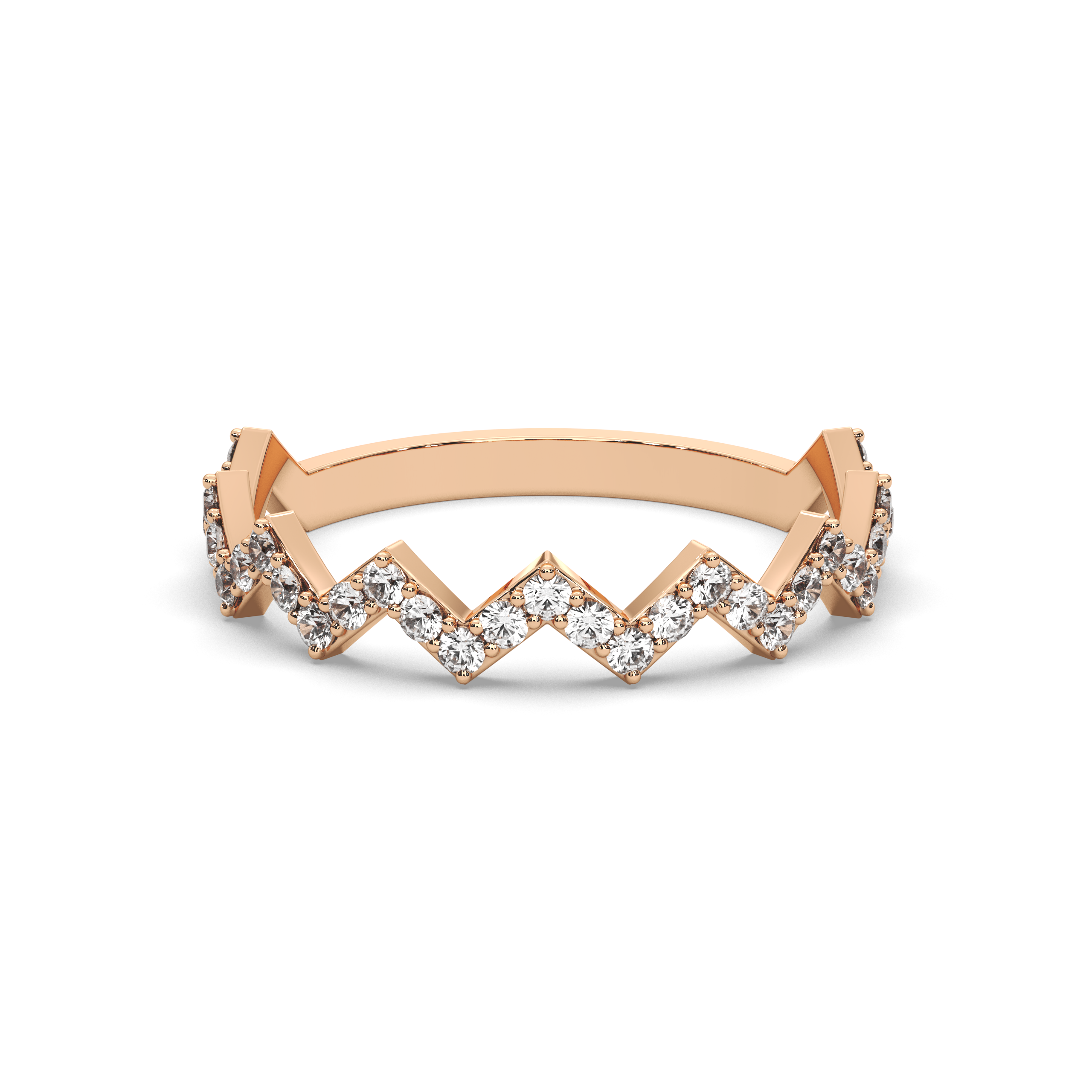 Zig Zag Diamond Ring